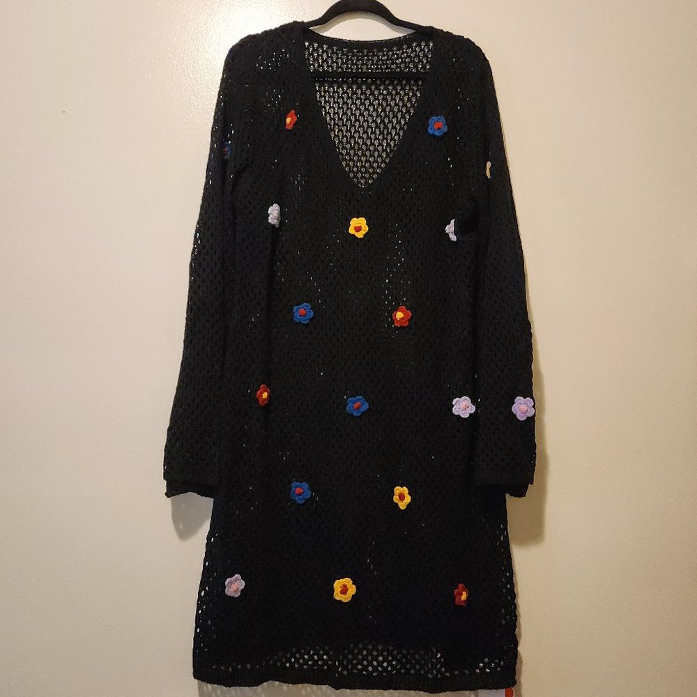 Cider 3D Floral Crochet Knitted Dress Curve & Plus